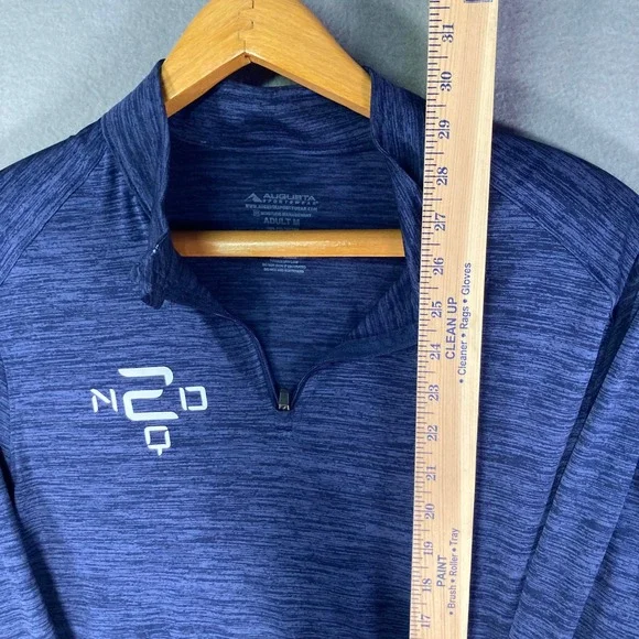 Augusta Sportswear Mens Quarter Zip Pullover Blue Long‎ Sleeve Size M - Picture 5 of 11